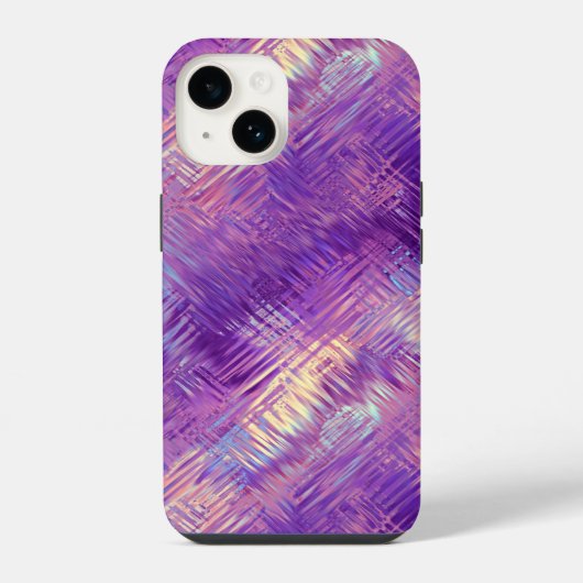 Amethyst Paarse Kristal Gel Textuur iPhone Hoesje (Achterkant)