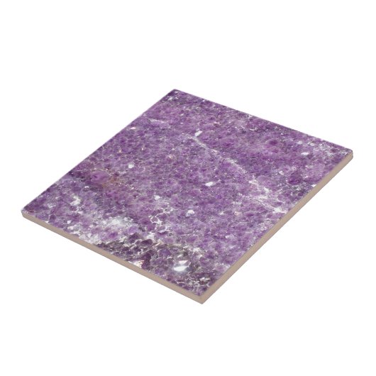 Amethyst - Paarse kristal Tegeltje (Zijkant)