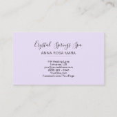 *~* Amethyst Paarse Lavender Waterverf Kristallen Visitekaartje (Achterkant)