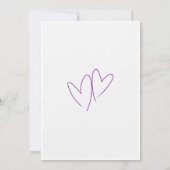 Amethyst Paarse Marmer Minimalistisch  Kaart (Achterkant)