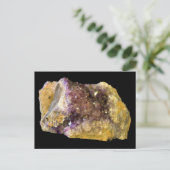 Amethyst Paarse Mineral Rock Natuur Fotografie Briefkaart (Staand voorkant)