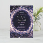 Amethyst Paarse moderne Abstracte glam Wedding Kaart (Staand voorkant)