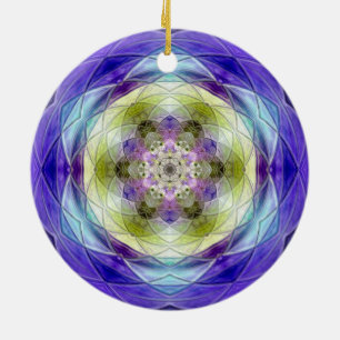 Amethyst Paarse Olijf blauwe bloem ster Keramisch Ornament