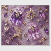 Amethyst Paarse Parfum Juweel Cadeaupapier (Vlak)