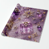 Amethyst Paarse Parfum Juweel Cadeaupapier (Uitgerold)