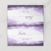 Amethyst Paarse Pruim Moderne Tafel Nummer Zitplaa Plaatskaartje (Buitenkant ongevouwen)
