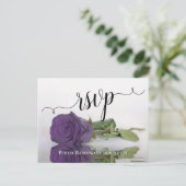 Amethyst Paarse reflecterende Roos Chic Wedding RS Briefkaart (Staand voorkant)