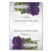 Amethyst Paarse Roos Wedding DIY Fold Place Card Kaart (Voorkant)
