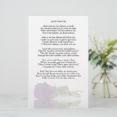 Amethyst Paarse Roos Wedding Program Insert - Half (Staand voorkant)