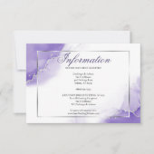 Amethyst Paarse Schrift Zilver Informatie Kaart (Voorkant)