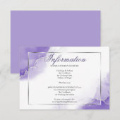Amethyst Paarse Schrift Zilver Informatie Kaart (Voorkant / Achterkant)