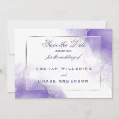 Amethyst Paarse Schrift Zilver Kaart (Voorkant)