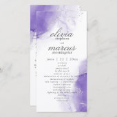 Amethyst Paarse Script Zilver Programma (Voorkant / Achterkant)