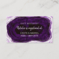 Amethyst Paarse Silver Geode Shower Gift Registry