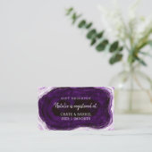 Amethyst Paarse Silver Geode Shower Gift Registry Informatiekaartje (Staand voorkant)