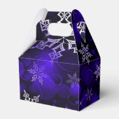 Amethyst Paarse Snowflake Motif Gable Bedankdoosjes (Achterkant)