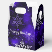 Amethyst Paarse Snowflake Motif Gable Bedankdoosjes (Geopend)