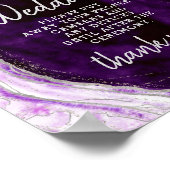 Amethyst Paarse Unplugged Weddenlijst Poster (Hoek)