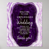 Amethyst Paarse Unplugged Weddenlijst Poster (Voorkant)