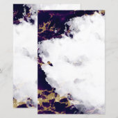 Amethyst Paarse Waterverf Geode Blank Stationery (Voorkant / Achterkant)