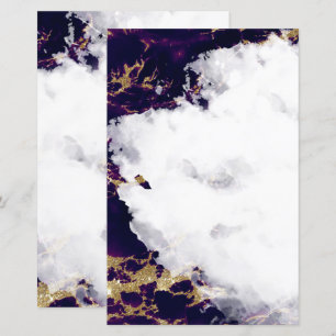 Amethyst Paarse Waterverf Geode Blank Stationery