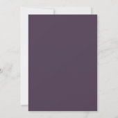 Amethyst Paarse Wilde Bloemen Bruiloft Kaart (Achterkant)