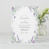 Amethyst Parel Zilveren Blad Bruiloft Kaart (Staand voorkant)
