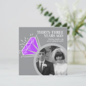 amethyst - partij ter gelegenheid van 33 jaar : tw kaart (Staand voorkant)