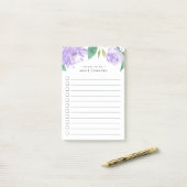 Amethyst Peony | Aangepast om lijst te doen Post-it® Notes (Op bureau)