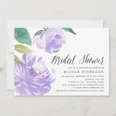 Amethyst Peony | Bridal Shower-uitnodiging Kaart (Voorkant)