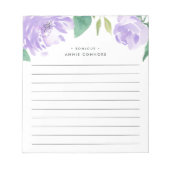 Amethyst Peony | Gepersonaliseerde leningen Notitieblok (Voorkant)
