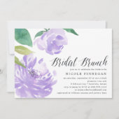 Amethyst Peony | Uitnodiging van Bridal Brunch (Voorkant)