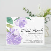 Amethyst Peony | Uitnodiging van Bridal Brunch (Staand voorkant)