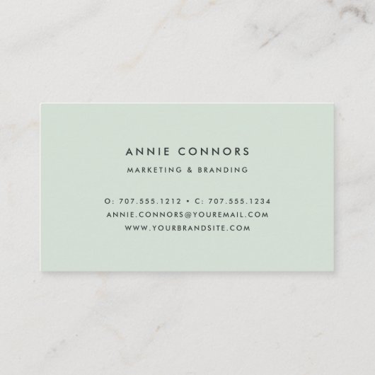 Amethyst Peony | Waterverf Floral Visitekaartje (Achterkant)