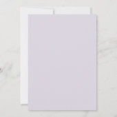 Amethyst Perzik Krans Bruiloft Kaart (Achterkant)