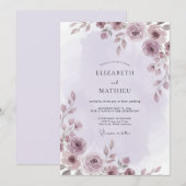 Amethyst Pr Plum Bloem Bruiloft Kaart (Voorkant / Achterkant)