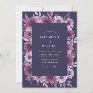 Amethyst Pr Plum Paarse Trouw Kaart