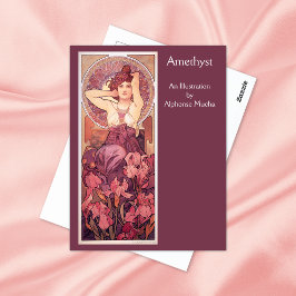 Amethyst Precious Stones Alphonse Mucha Briefkaart