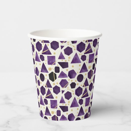Amethyst Prisma Mozaïek Papieren Bekers (Voorkant)