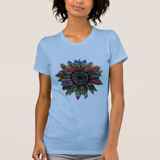 Amethyst Raine Design Colorful Sunflower Shirt (Voorkant)