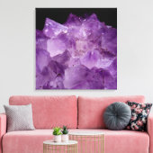 Amethyst Raw Stones Canvas Afdruk (Insitu (Woonkamer))