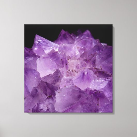 Amethyst Raw Stones Canvas Afdruk (Voorkant)
