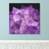 Amethyst Raw Stones Canvas Afdruk (Insitu (Houten vloer))