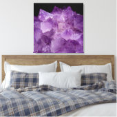 Amethyst Raw Stones Canvas Afdruk (Insitu (Slaapkamer))