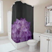 Amethyst Raw Stones Douchegordijn (In situ)