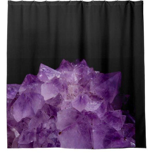 Amethyst Raw Stones Douchegordijn (Voorkant)