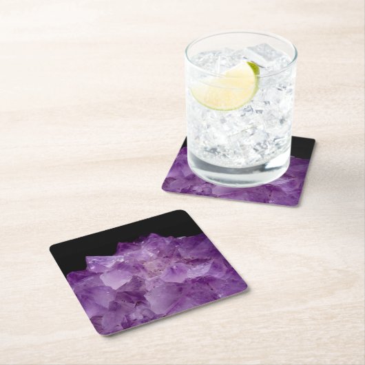 Amethyst Raw Stones Kartonnen Onderzetters (Insitu)