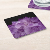 Amethyst Raw Stones Kartonnen Onderzetters (Schuin)