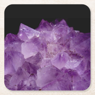 Amethyst Raw Stones Kartonnen Onderzetters