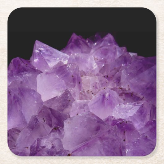 Amethyst Raw Stones Kartonnen Onderzetters (Voorkant)